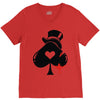 poker hat ace of spades V-Neck Tee