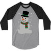 christmas snowman 3/4 Sleeve Shirt