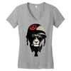 lion Women's V-Neck T-Shirt