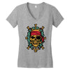 pirate bones skull Women's V-Neck T-Shirt