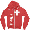 fan, swiss cross, switzerland, new Zipper Hoodie