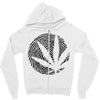 cannabis fingerprinting (black) Zipper Hoodie