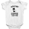 hold my coffee Baby Bodysuit