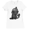 sad robot Ladies Fitted T-Shirt