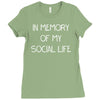 in memory of my social life Ladies Fitted T-Shirt