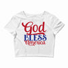 god bless america Crop Top