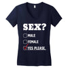 Sex Yes Please Women's V-Neck T-Shirt
