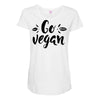 go vegan 2 Maternity Scoop Neck T-shirt