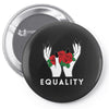equality white Pin-back button