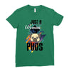 who loves pugs Ladies Fitted T-Shirt