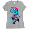 dog biker Ladies Fitted T-Shirt