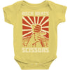 rock beat scissors Baby Onesie