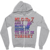 my cat and i stay in tonight Zipper Hoodie