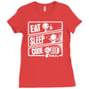 v3 eat sleep code Ladies Fitted T-Shirt