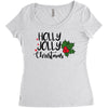 holly jolly christmas Women's Triblend Scoop T-shirt