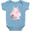 totoro with asian landscape Baby Bodysuit