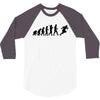evolution of a rugby player t shirt top all black mens 3/4 Sleeve Shirt