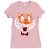 tiger bow tie Ladies Fitted T-Shirt