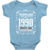 vintage made in 1990 perfectly aged a living legend Baby Bodysuit