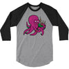 purple octopus playing the bagpipes 3/4 Sleeve Shirt