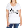 merry christmas flower Ladies Curvy T-Shirt
