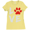 love dog paw Ladies Fitted T-Shirt