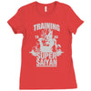 training to go super saiyan Ladies Fitted T-Shirt