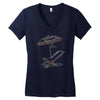 beach umbrella Women's V-Neck T-Shirt