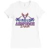 proud air force dad 2 Ladies Fitted T-Shirt