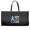 hope love cure stomach cancer awareness Weekender Totes
