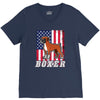 usa boxer flag V-Neck Tee