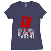 life is simple eat sleep and tai chi Ladies Fitted T-Shirt