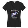 i'm really a unicorn Women's V-Neck T-Shirt