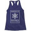particle physics funny pun Racerback Tank