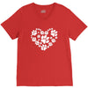 cat love paw V-Neck Tee