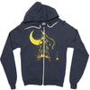 the moon Zipper Hoodie