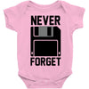 never forget floppy disk Baby Onesie