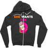 She Wants D - Dunkin Donuts Zipper Hoodie