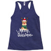merry cristmas reindeer Racerback Tank