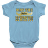 funny black mustache may the stache be with you Baby Onesie