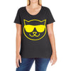 cat cool Ladies Curvy T-Shirt