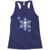 skull snowflakes alternative christmas jumper Racerback Tank