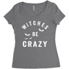 witches be crazy Women's Triblend Scoop T-shirt