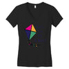 fly a kite Women's V-Neck T-Shirt