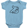 mickey pistol hands gun hip hop mens r&amp;b gangsta banksy grey t shirt s Baby Onesie