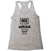 go to a place you have never been Racerback Tank