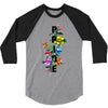 Pride Floral LGBT Colors 3/4 Sleeve Shirt