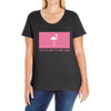 Too Pure To Be Pink Ladies Curvy T-Shirt