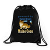 maine coon cat Drawstring Bags