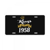 kings are born in 1958 License Plate